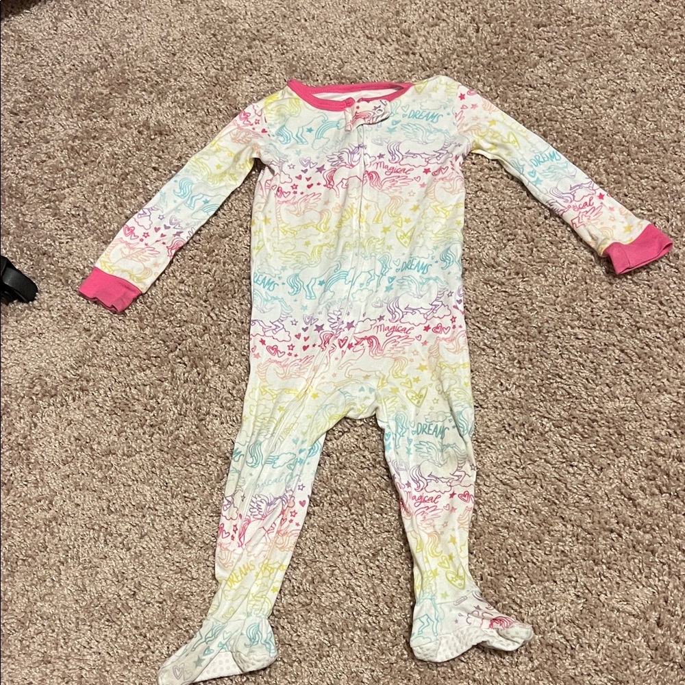 Colorful Unicorn 12M One Piece Pajama